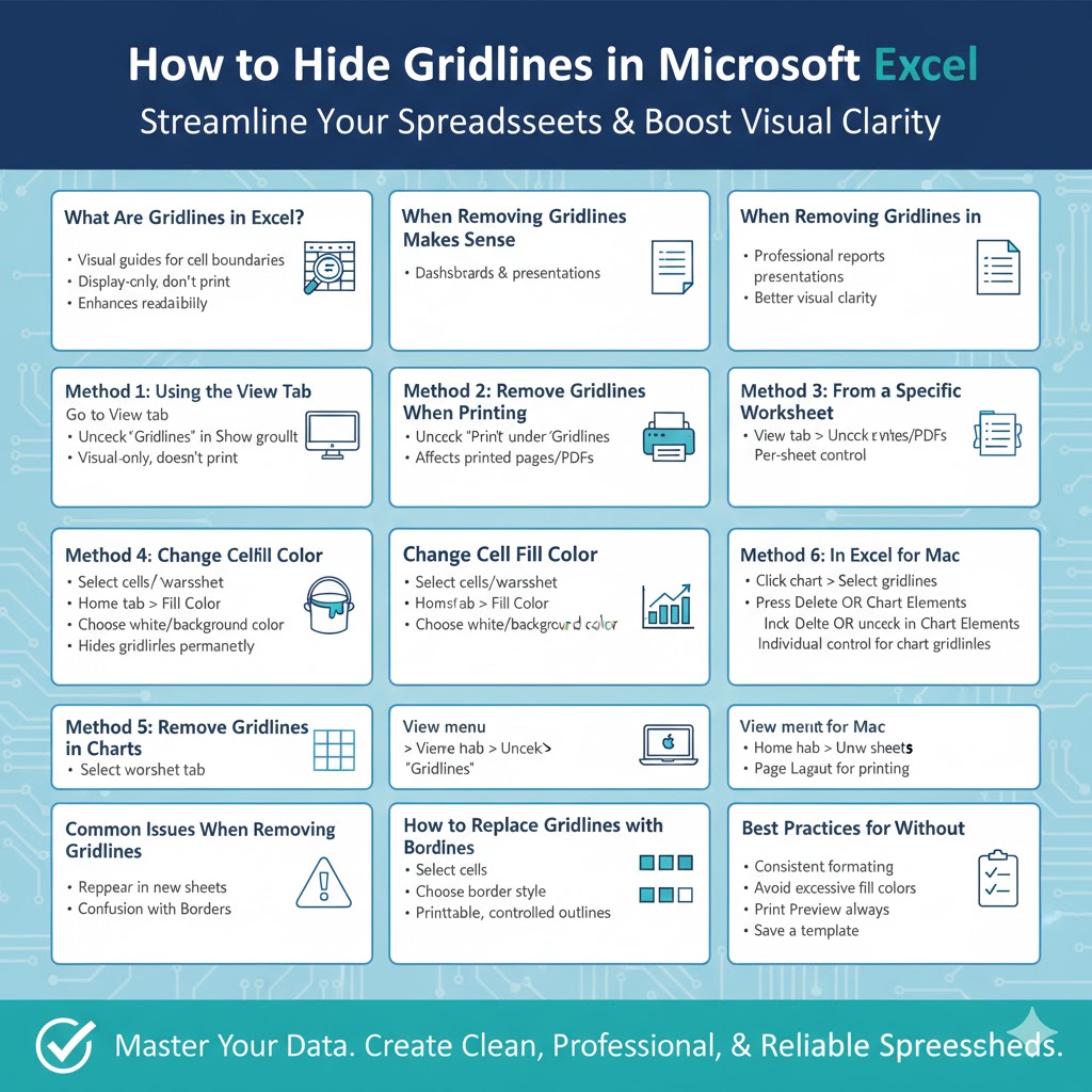 How to Hide Gridlines in Microsoft Excel – 2026