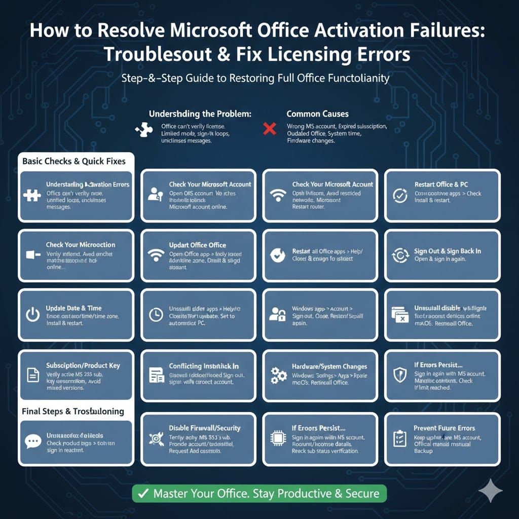 How to Resolve Microsoft Office Activation Failures - 2026 5 Office Activation Failures2