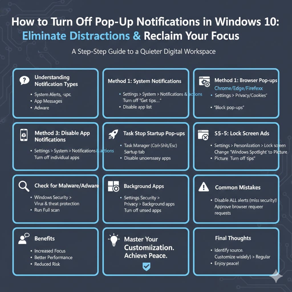How to Turn Off Pop-Up Notifications in Windows 10