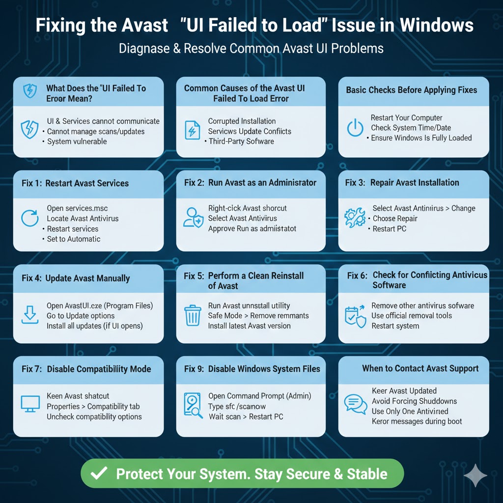 Fixing the Avast “UI Failed to Load” Issue in Windows – 2026
