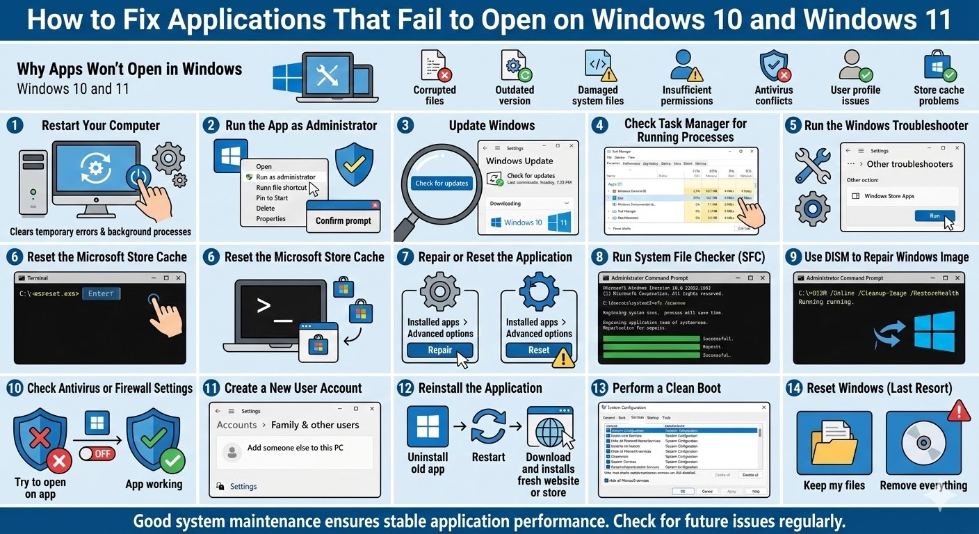 Fixing Applications That Fail to Open on Windows 10 and Windows 11 5 Applications That Fail2