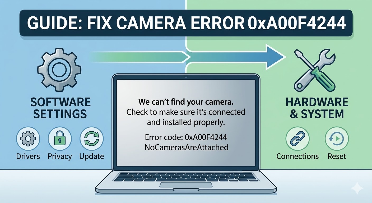 Camera Not Working? Fix Error 0xA00F4244 No Cameras Are Attached 6 Error 0xA00F4244