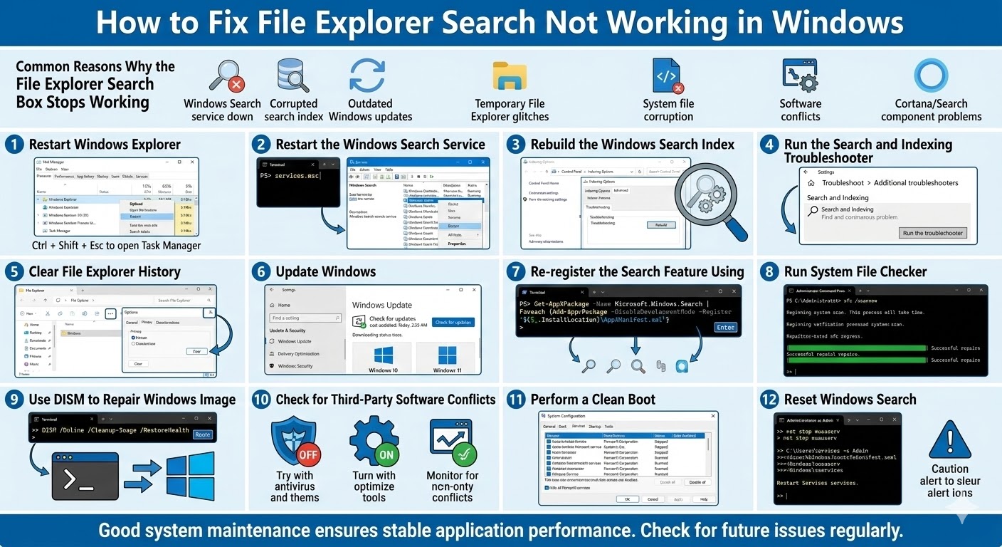 How to Fix File Explorer Search Not Working in Windows - 2026 4 Fix File Explorer Search