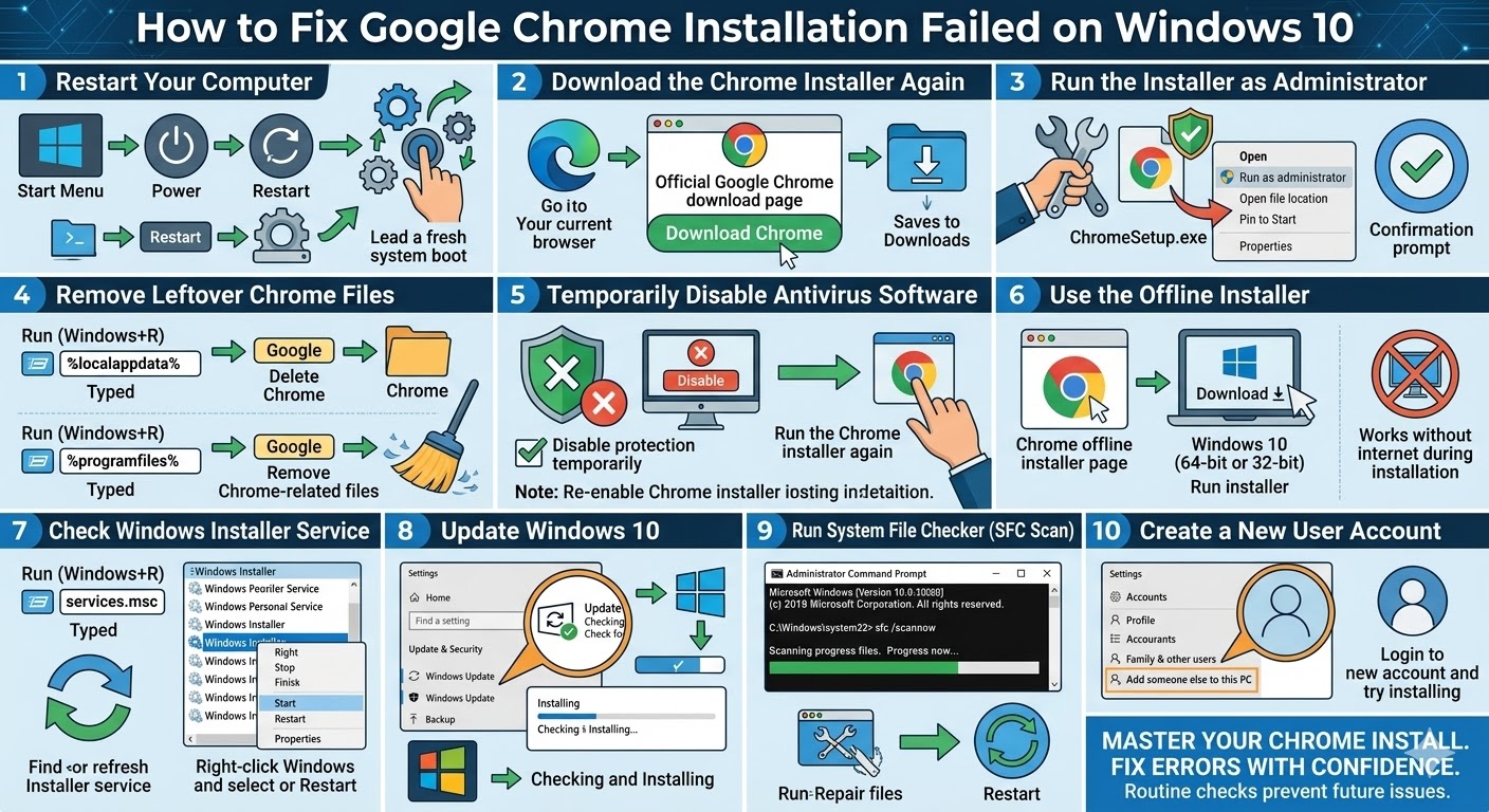 How to Fix Google Chrome Installation Failed on Windows 10 5 Fix Google Chrome2
