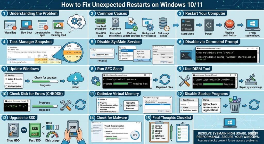 Fix Unexpected Restarts on Windows 10/11: Causes and Solutions