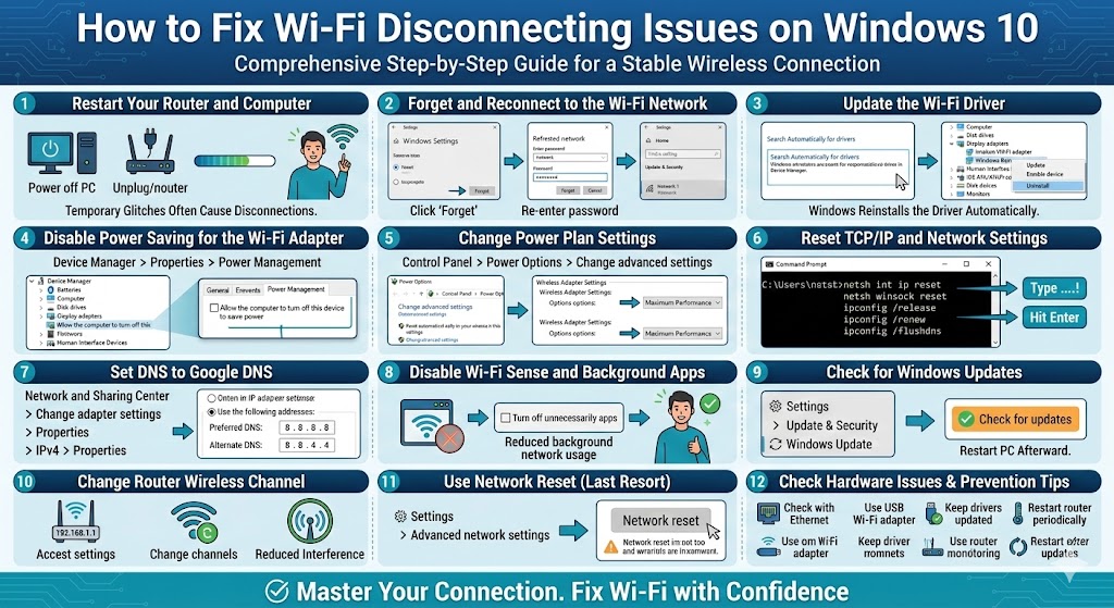 How to Fix Wi-Fi Disconnecting Issues on Windows 10