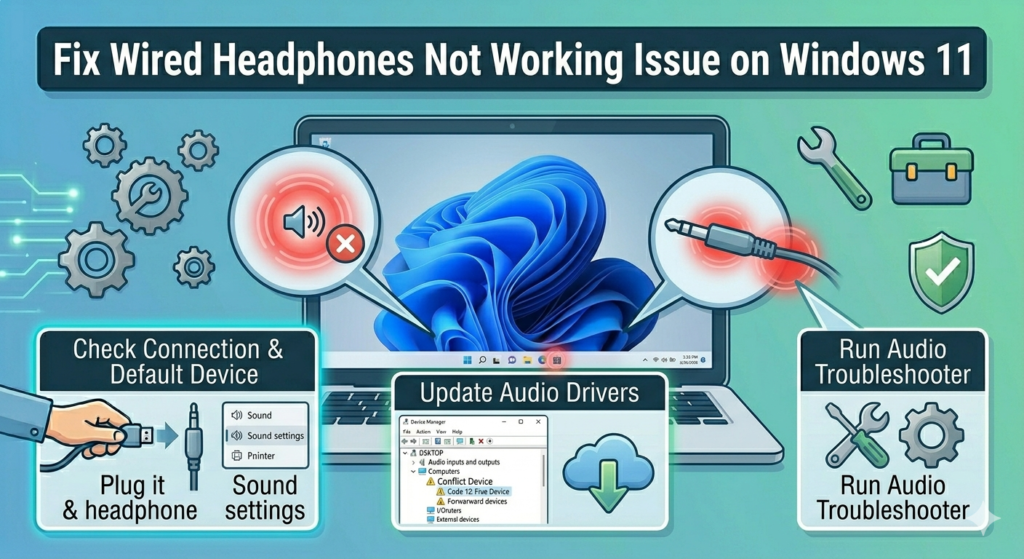 Fix Wired Headphones Not Working Issue on Windows 11