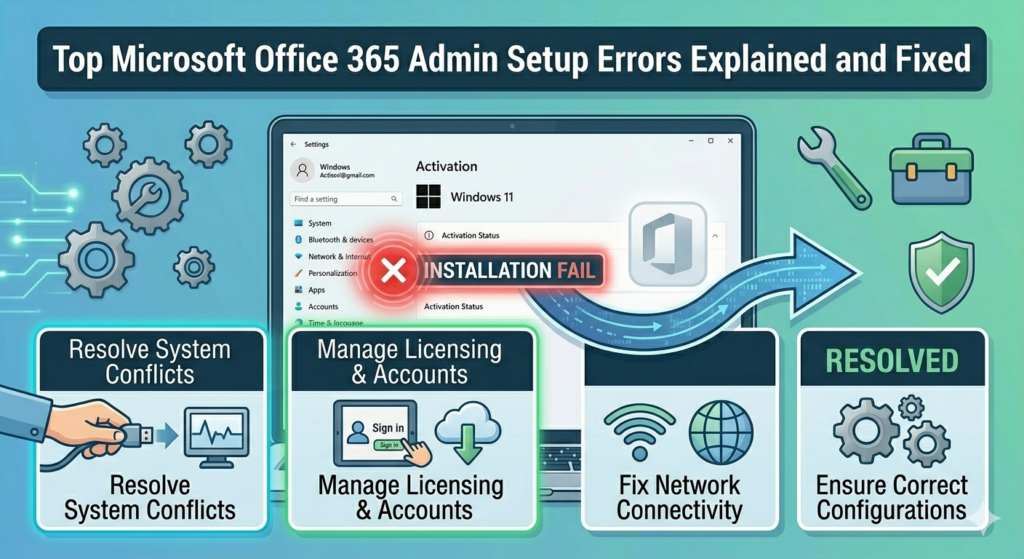 Top Microsoft Office 365 Admin Setup Errors Explained and Fixed