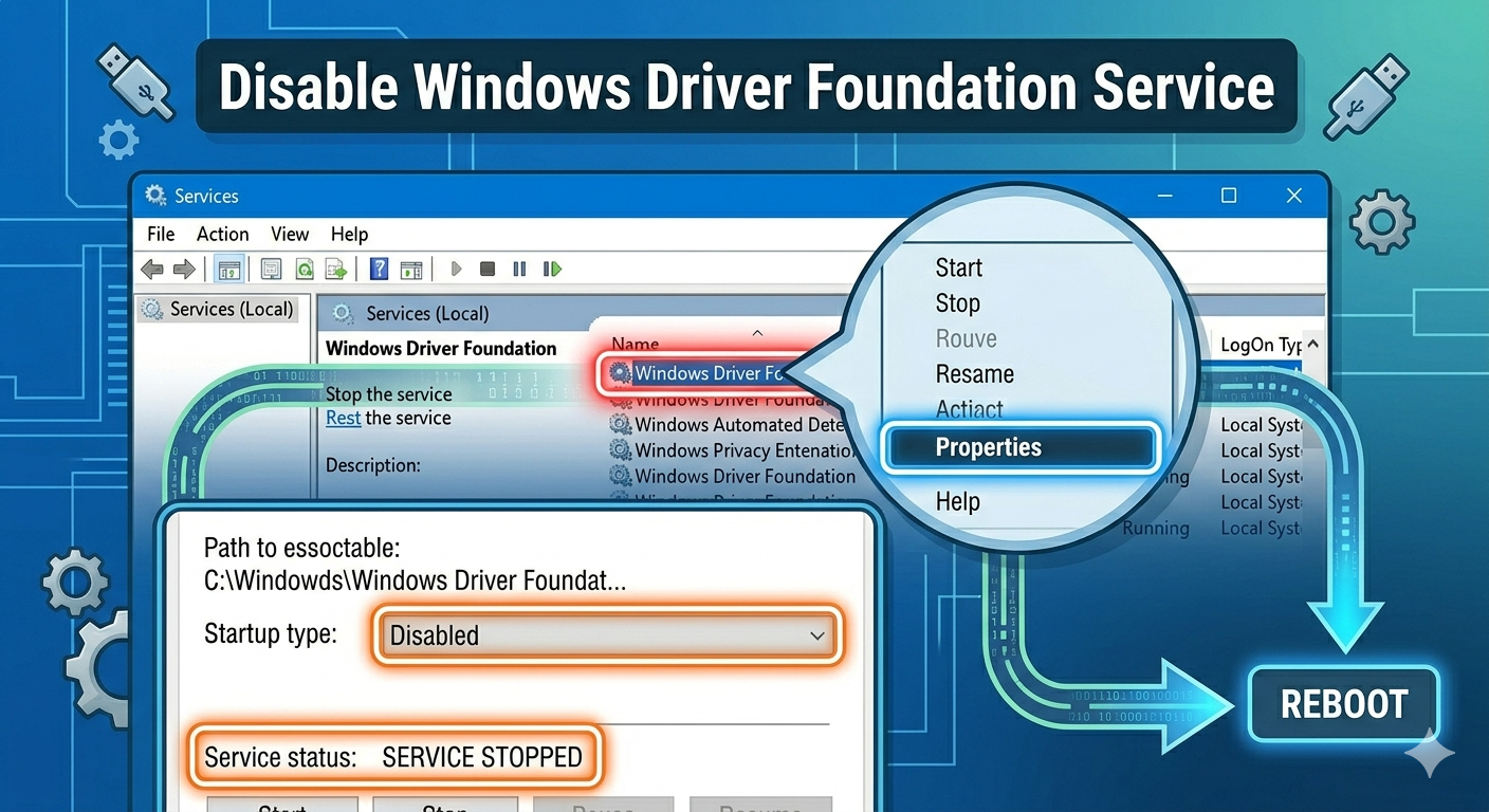 Resolve Windows Driver Foundation High CPU Problem Easily - 2026 10 Gemini Generated Image hn56tdhn56tdhn56 3