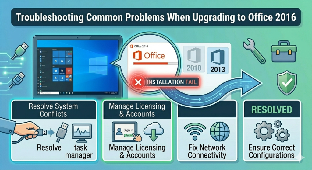 Troubleshooting Common Problems When Upgrading to Office 2016