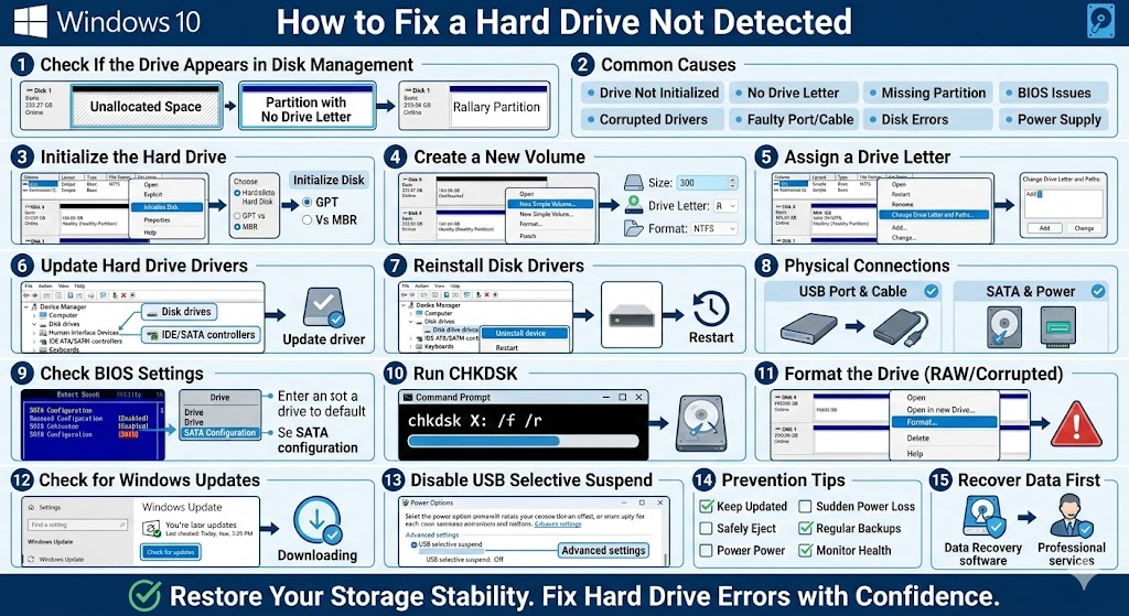 How to Fix a Hard Drive Not Detected in Windows 10 5 Hard Drive Not Detected2