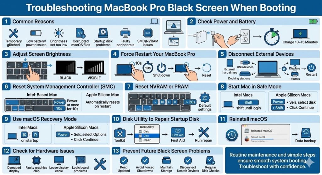 Troubleshooting MacBook Pro Black Screen When Booting – 2026