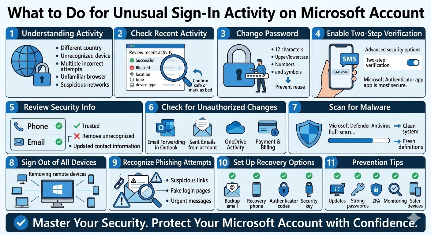 What to Do When You Notice Unusual Sign-In Activity on Your Microsoft Account - 2026 4 Notice Unusual Sign-In Activity