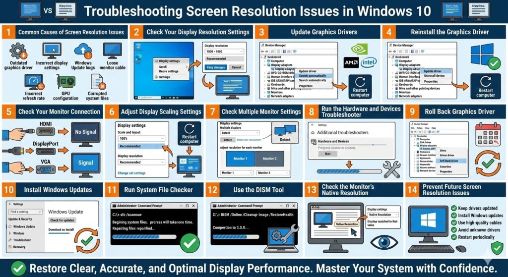 Troubleshooting Screen Resolution Issues in Windows 10