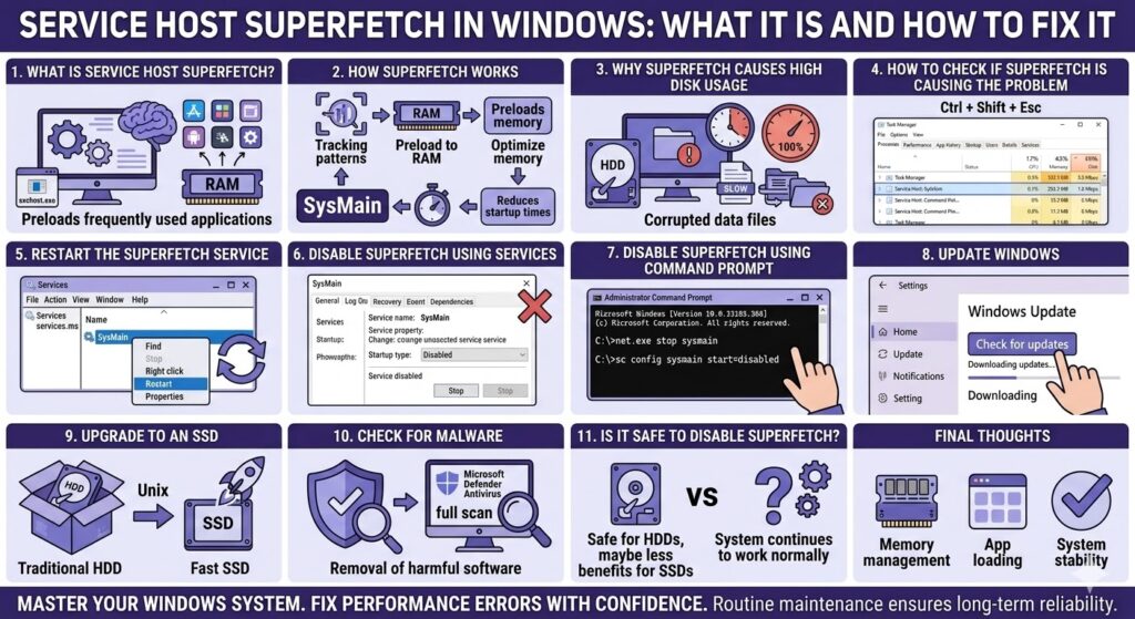 What Is Service Host SuperFetch in Windows and How Can You Fix It? – 2026