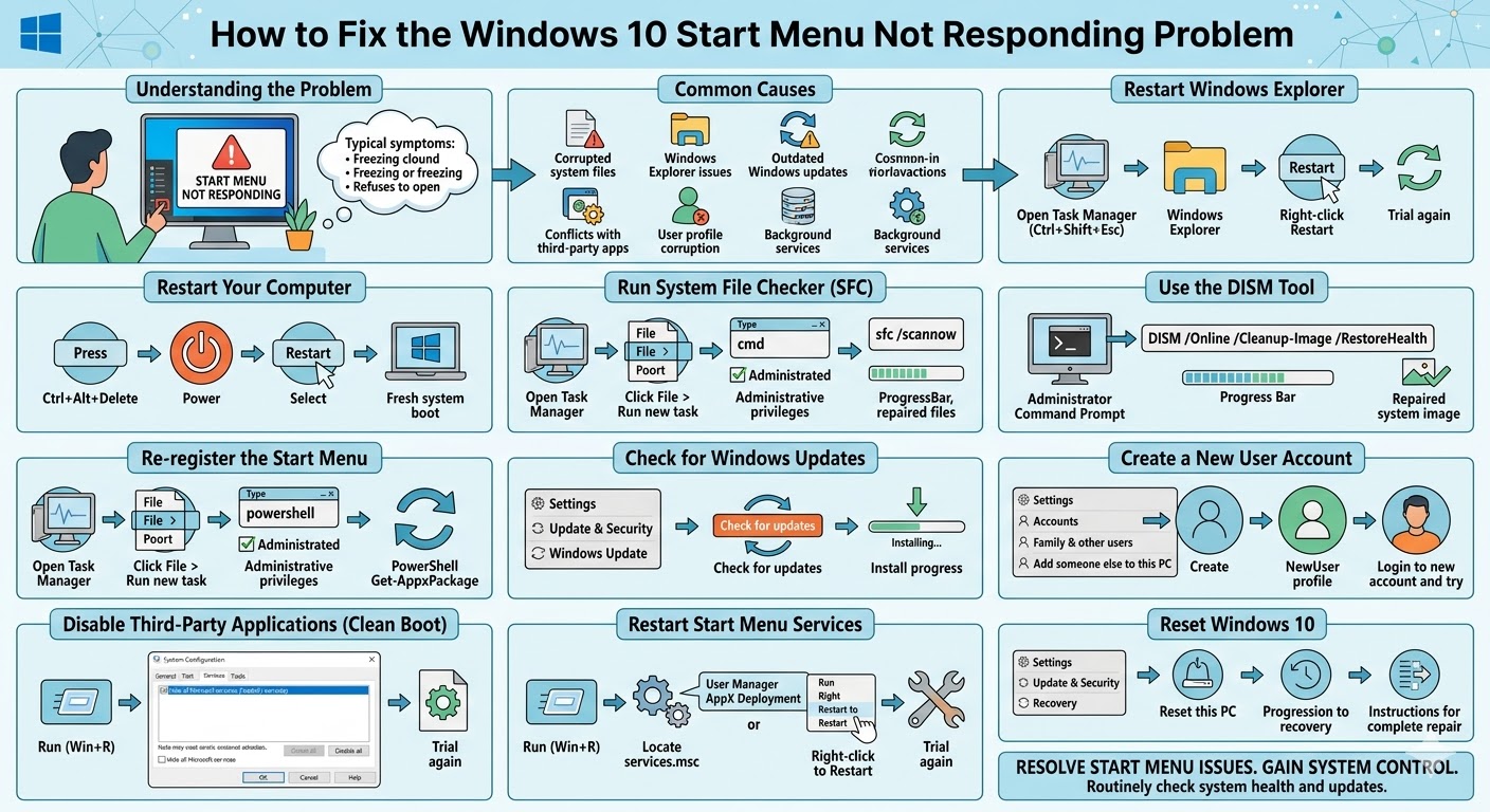 Fix the Windows 10 Start Menu Not Responding Problem 4 Start Menu Not Responding