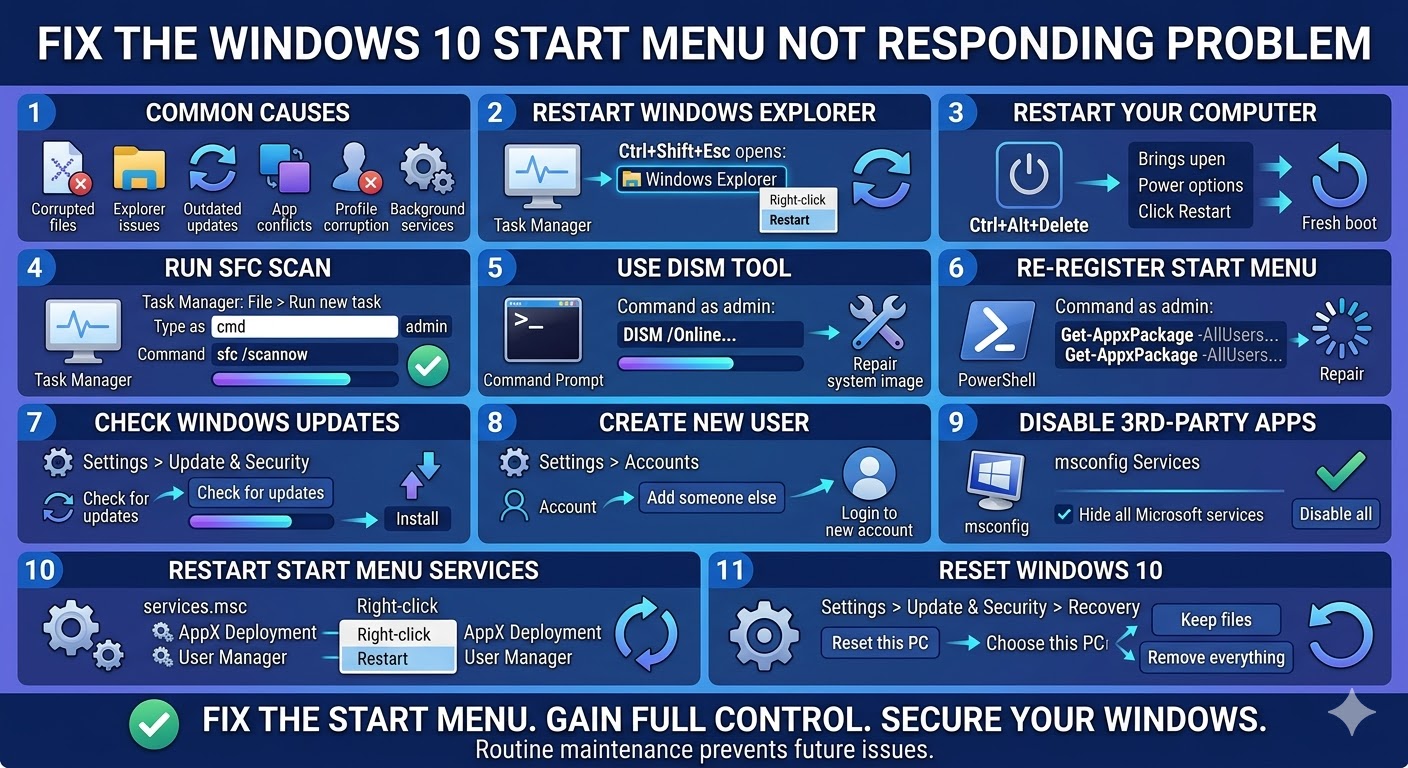 Fix the Windows 10 Start Menu Not Responding Problem 5 Start Menu Not Responding2