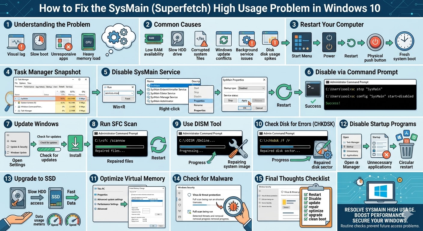 Windows 10 SysMain High Usage Problem: Causes and Solutions 5 Windows 10 SysMain2