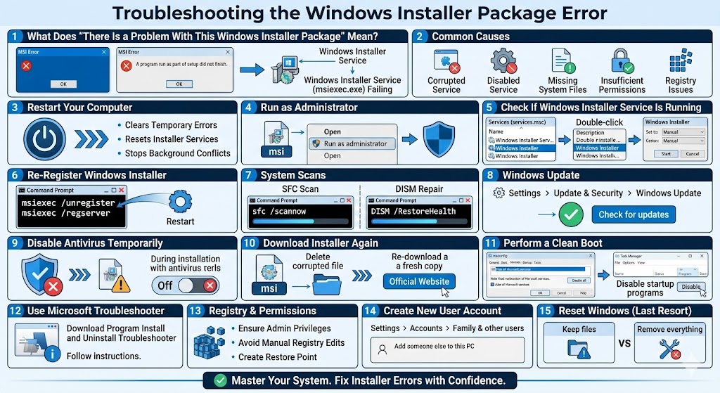 Troubleshooting the Windows Installer Package Error - 2026 5 Windows Installer Package Error2