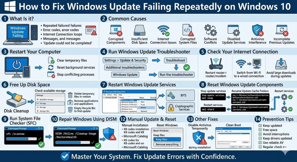How to Fix Windows Update Failing Repeatedly on Windows 10