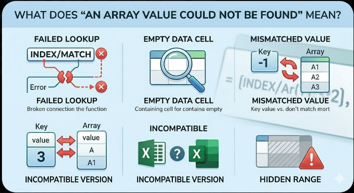 Resolve Excel Error: “An Array Value Could Not Be Found” Easily - 2026 8 An Array Value Could Not Be Found2