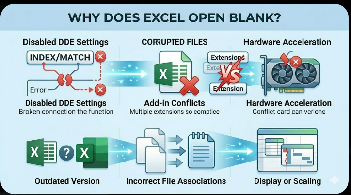 Excel Opens Blank on Windows? Here’s How to Fix It - 2026 8 Excel Opens Blank