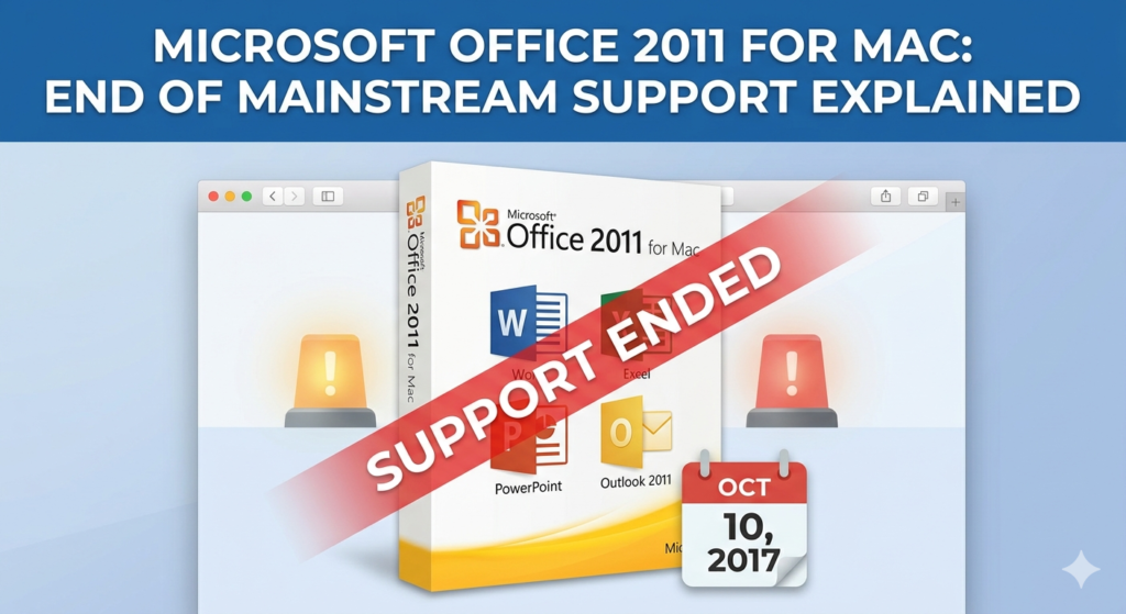 Microsoft Office 2011 for Mac: End of Mainstream Support Explained