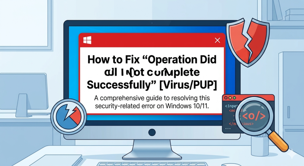How to Fix “Operation Did Not Complete Successfully” [Virus/PUP] – 2026
