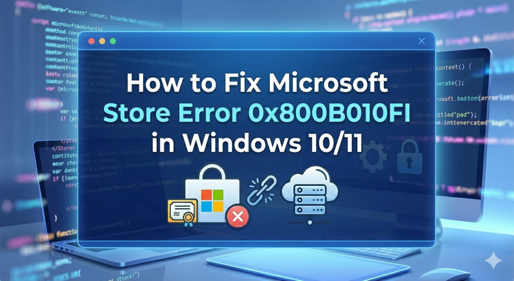 How to Fix Microsoft Store Error 0x800B010FI in Windows 10/11