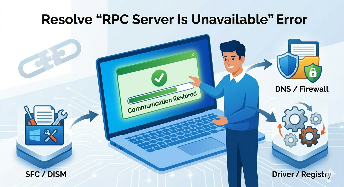 Fix the “RPC Server Is Unavailable” Issue in Windows Easily - 2026 9 Gemini Generated Image kuu5o9kuu5o9kuu5 3