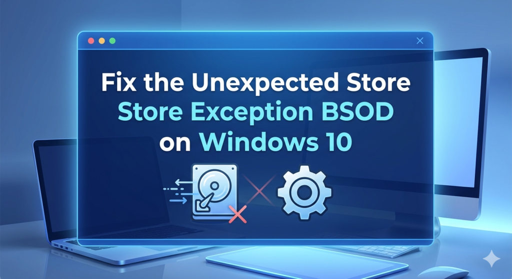 Fix the Unexpected Store Exception BSOD on Windows 10