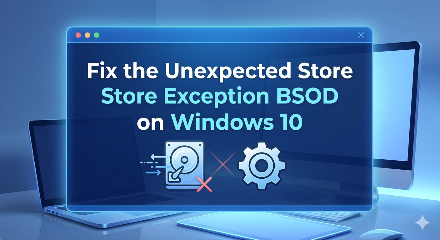 Fix the Unexpected Store Exception BSOD on Windows 10 8 BSOD on Windows