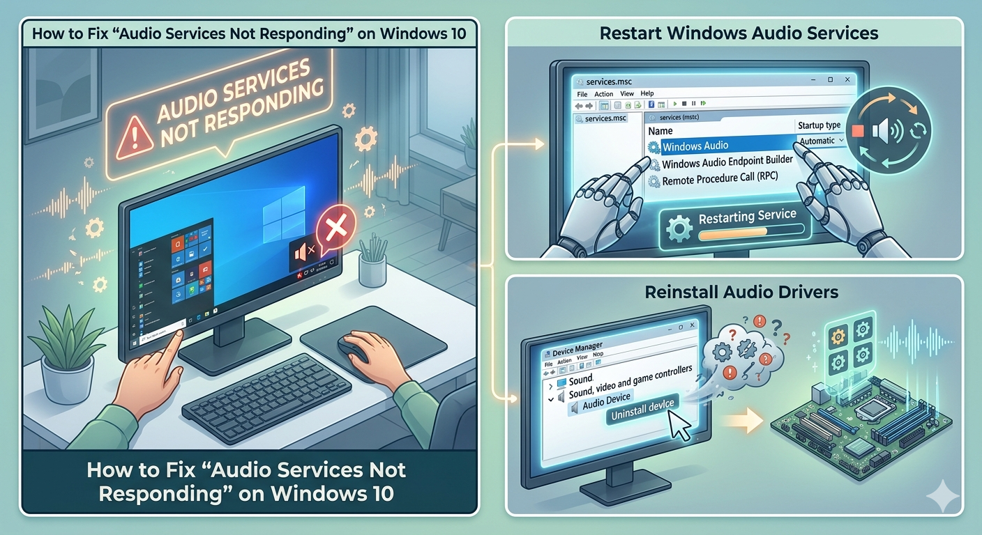 How to Fix “Audio Services Not Responding” on Windows 10 5 Gemini Generated Image 16nwbh16nwbh16nw