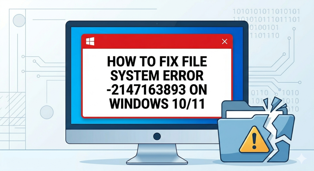 How to Fix File System Error -2147163893 on Windows 10/11