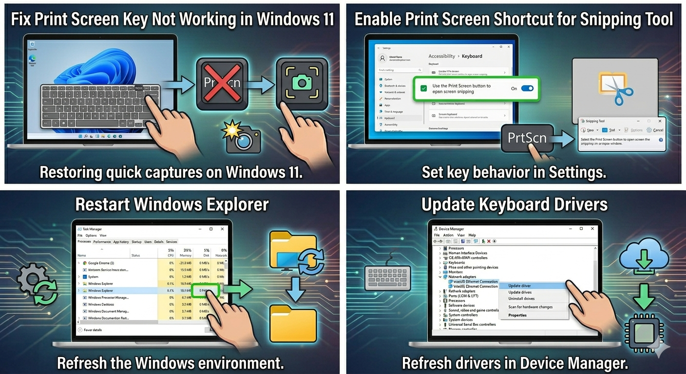 Solved: Print Screen Key Not Working in Windows 11 4 Print Screen Key