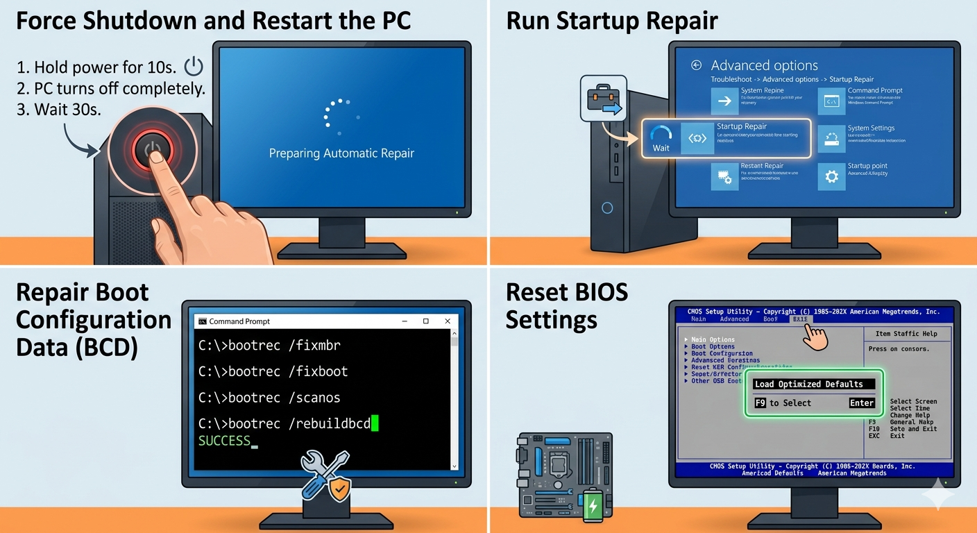 Fix the “Preparing Automatic Repair” Boot Loop on Windows 10 3 Preparing Automatic Repair