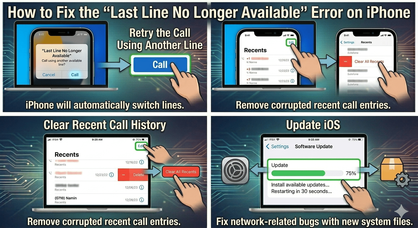 How to Fix the “Last Line No Longer Available” Error on iPhone - 2026 4 Last Line No Longer Available