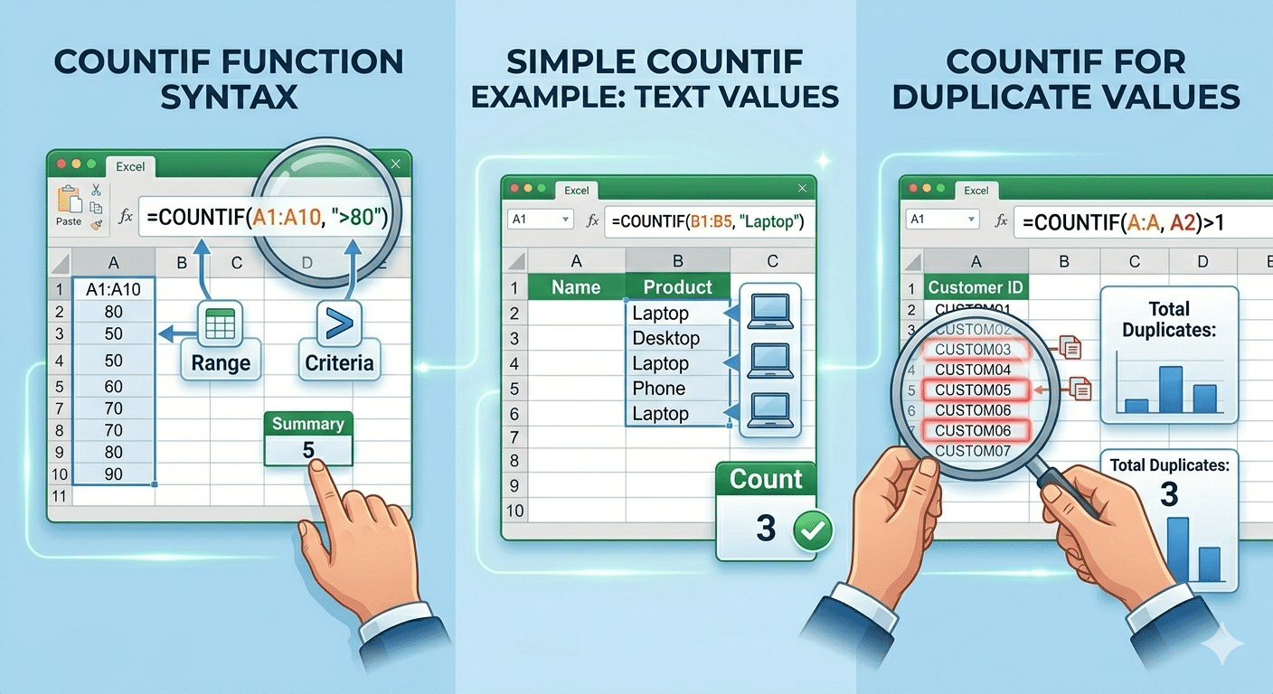 Excel COUNTIF Function Explained: Tips, Syntax, and Examples - 2026 4 Excel COUNTIF Function