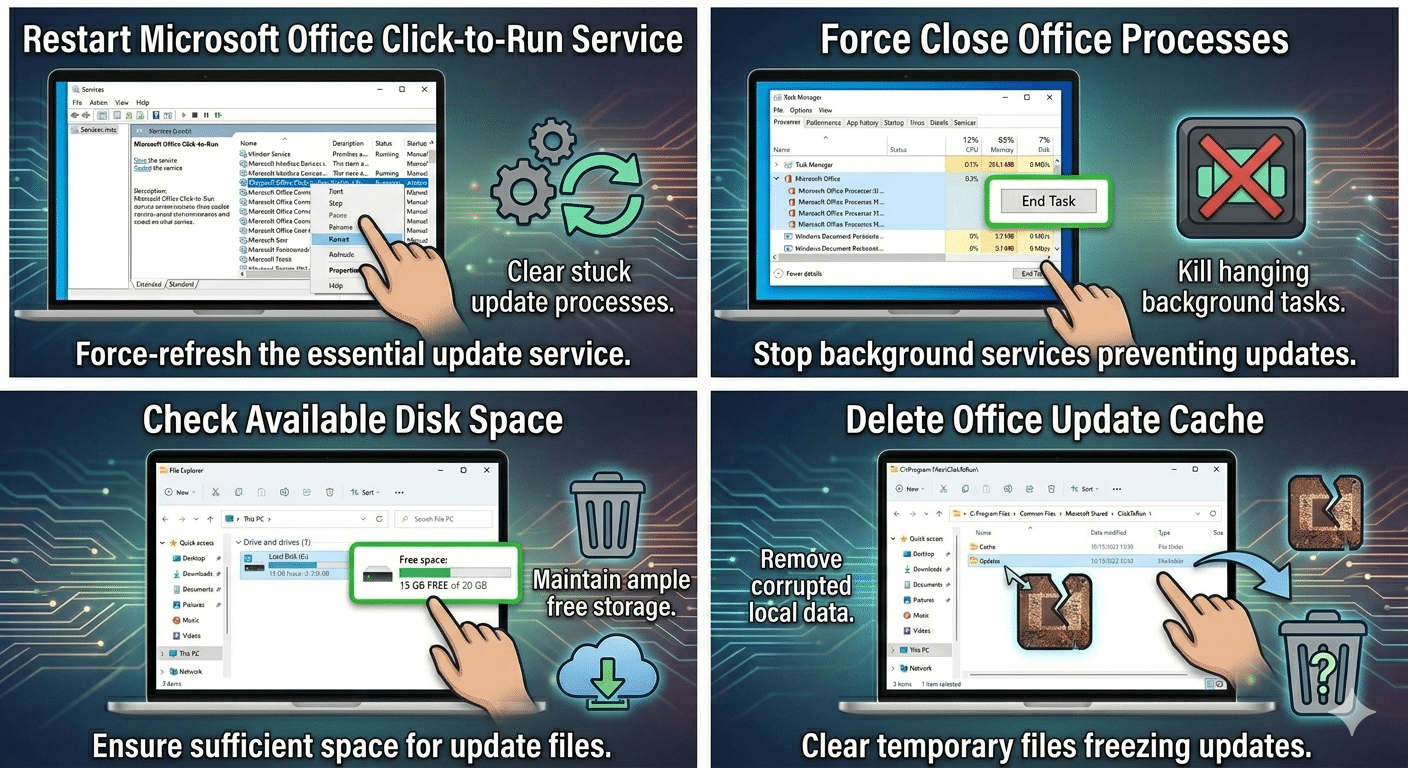 Microsoft Office Not Opening and Stuck on Updating Screen? Here’s the Fix - 2026 4 Microsoft Office Not Opening