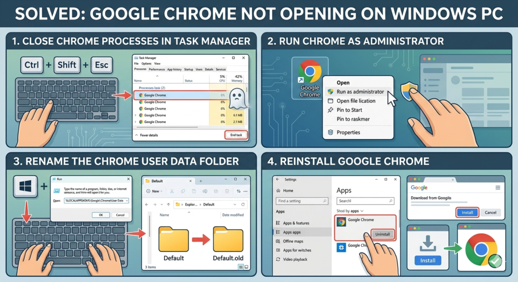 Solved: Google Chrome Not Opening on Windows PC – 2026