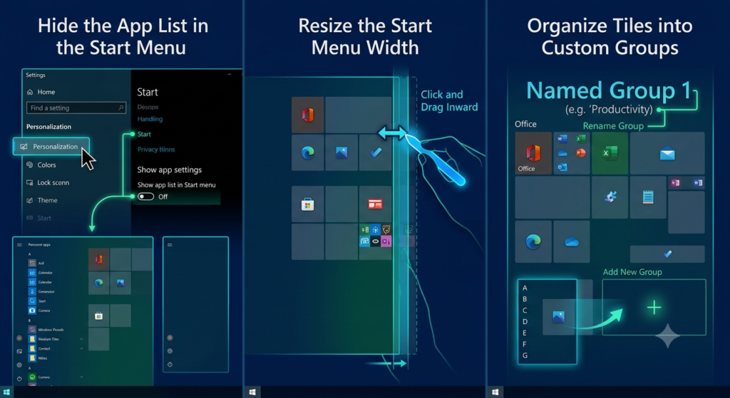 Display a Tiles-Only Start Menu in Windows 10