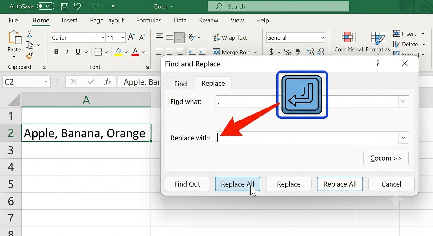 How to Add Multiple Lines in One Excel Cell - 2026 7 Gemini Generated Image utj3wzutj3wzutj3 2