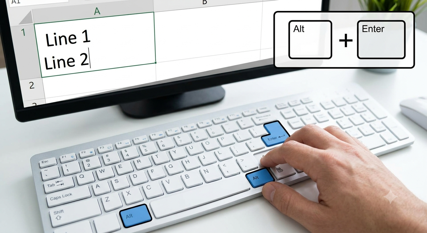 How to Add Multiple Lines in One Excel Cell - 2026 5 One Excel Cell