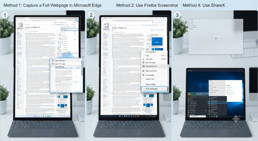 How to Capture Full-Page Screenshots in Windows 10/11