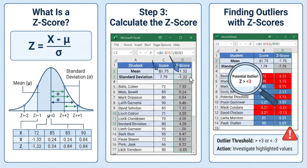 Excel Z-Score Explained: Formula, Definition, and Examples – 2026