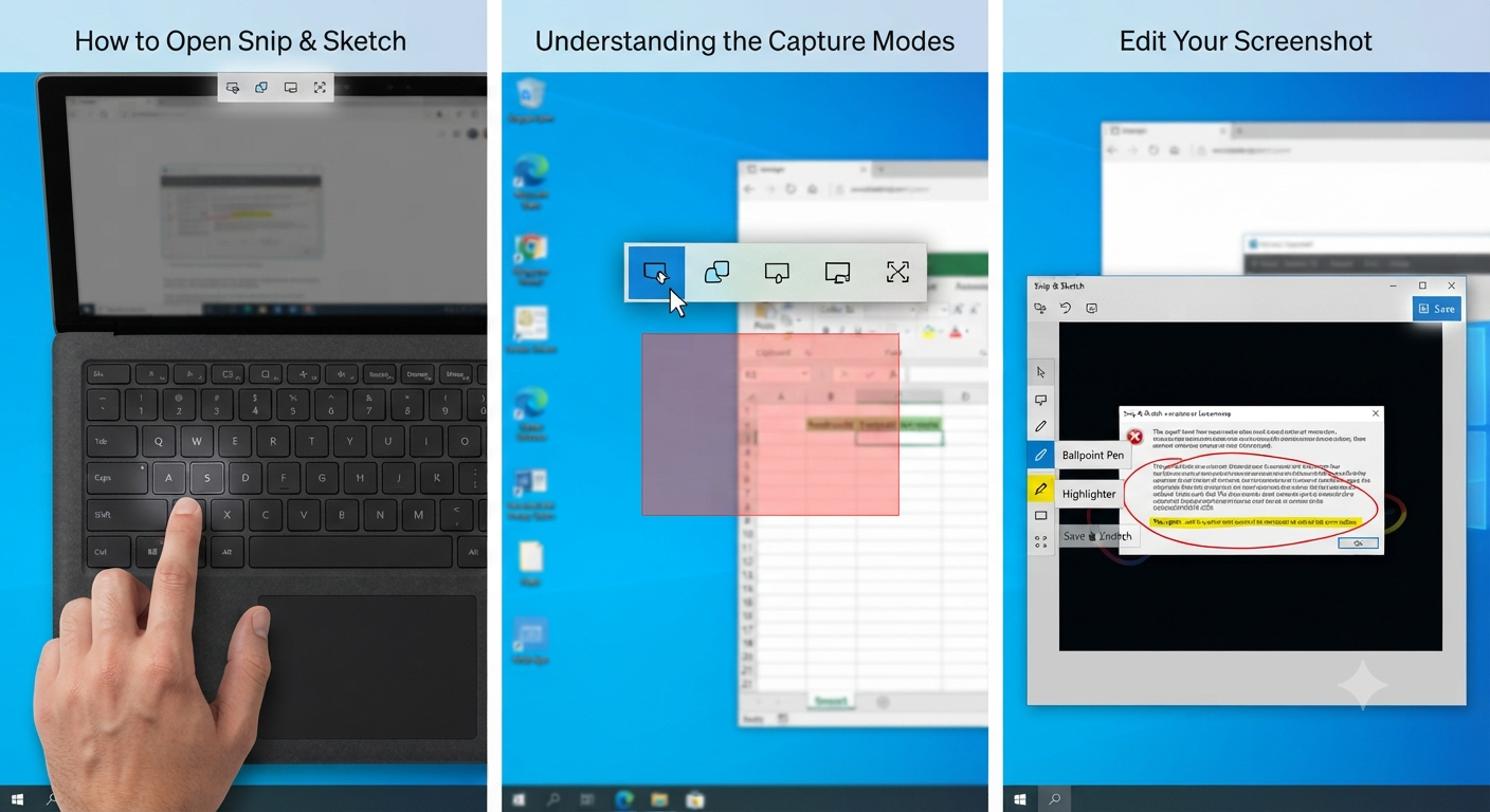 How to Take and Edit Screenshots Using Snip & Sketch in Windows 10 4 Using Snip