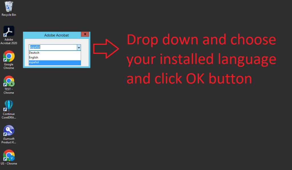 How to change All languages settings of Acrobat Pro/Standard/DC - SOFTWAREHUBS 13 Step7 changelanguage
