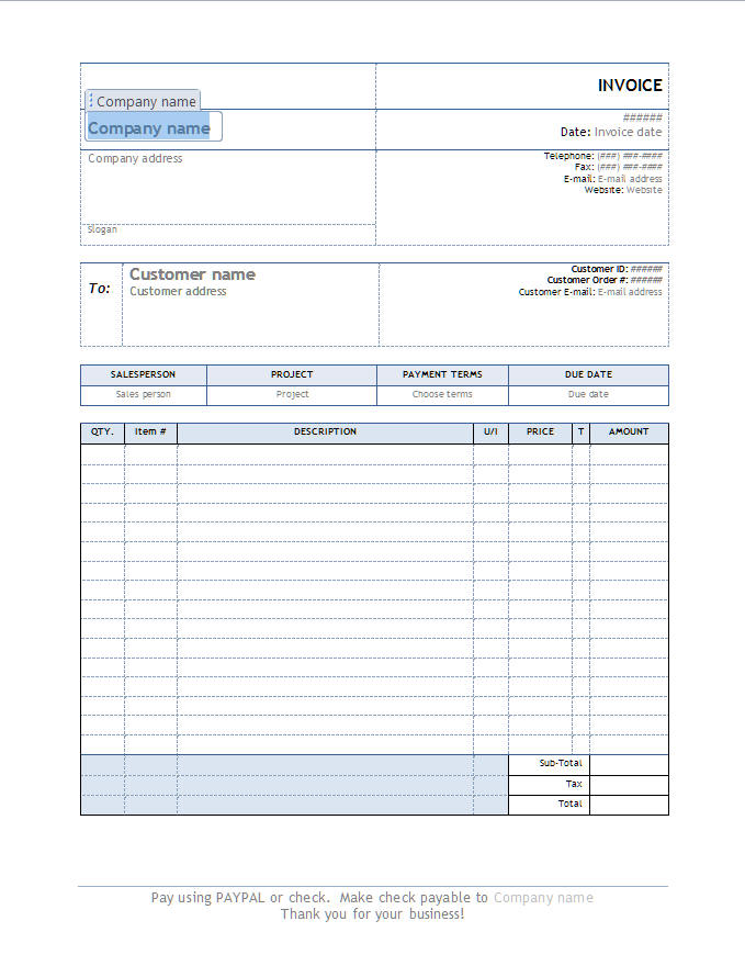 Crafting Professional Invoices with Microsoft Office: A Detailed Tutorial - 2024 8 Professional Invoice3