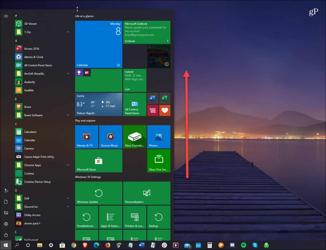 How to Display Only Tiles on the Windows 10 Start Menu 8 Display Only Tiles 3