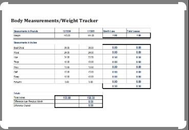 5+ Excel Templates for Tracking Fitness Progress 10 Fitness Progress4